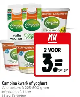 Jumbo Campina kwark of yoghurt aanbieding