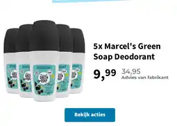 Plein.nl 5x Marcel's Green Soap Deodorant aanbieding