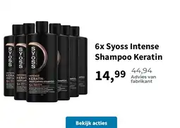 Plein.nl 6x Syoss Intense Shampoo Keratin aanbieding