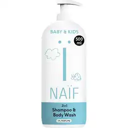 Etos Naïf 2-in-1 Shampoo & Body Wash 0% parfum 500 ML aanbieding