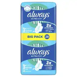 Etos Always Maandverband Ultra Day Normal Wings Big Pack 28 stuks aanbieding
