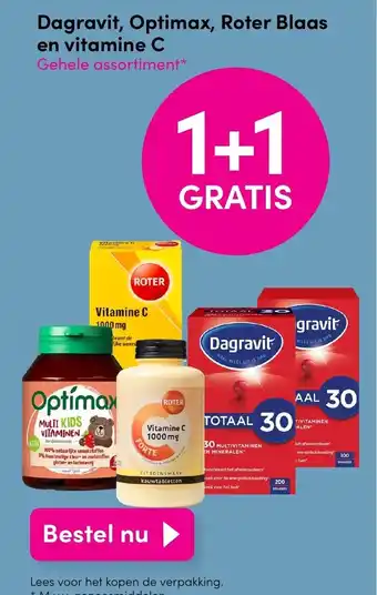 DA Dagravit, optimax, roter blaas en vitamine C aanbieding