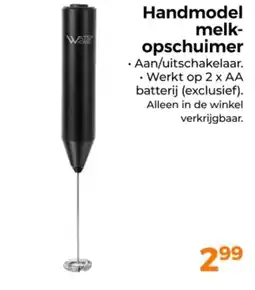Trekpleister Handmodel melk- opschuimer aanbieding