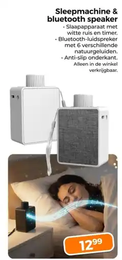 Trekpleister Sleepmachine & bluetooth speaker aanbieding