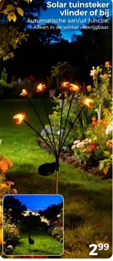 Trekpleister Solar tuinsteker vlinder of bij aanbieding