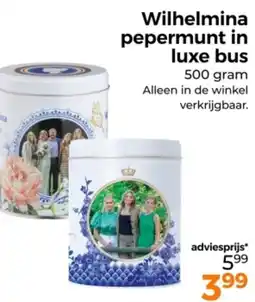 Trekpleister Wilhelmina pepermunt in luxe bus aanbieding
