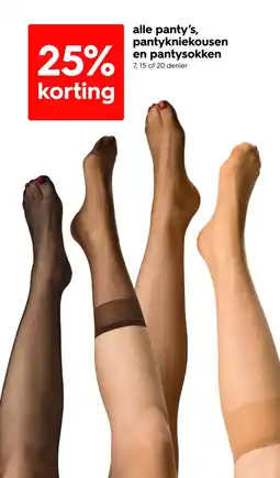 HEMA Alle panty's, pantykniekousen en pantysokken aanbieding