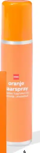 HEMA Oranje haarspray aanbieding