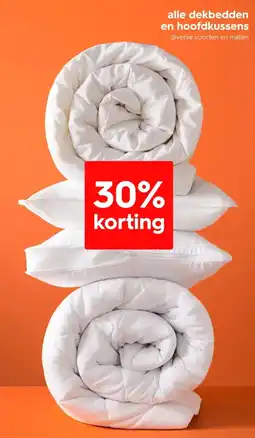 HEMA Alle dekbedden en hoofdkussens aanbieding