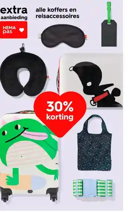 HEMA Alle koffers en reisaccessoires aanbieding
