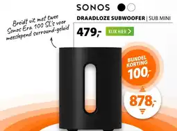 Expert Sonos Sub mini Zwart aanbieding