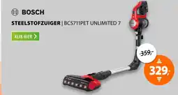 Expert Bosch BCS711PET Unlimited 7 Rood aanbieding