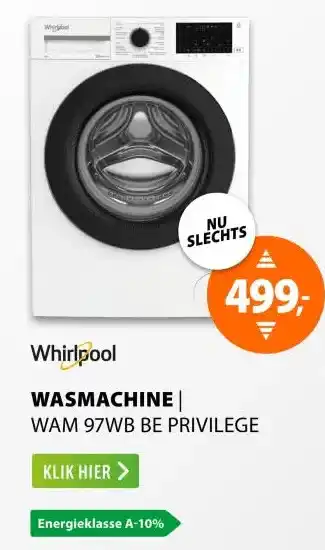 Expert Whirlpool WAM 97WB BE Privilege Wit aanbieding