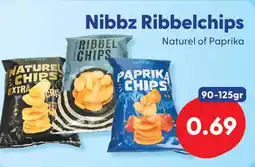 Die Grenze Nibbz Ribbelchips aanbieding