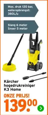 GAMMA Kärcher hogedrukreiniger K3 Home aanbieding