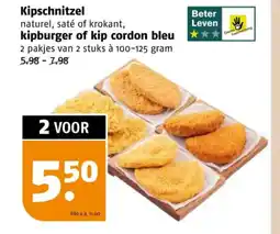 Poiesz Kipschnitzel kipburger of kip cordon bleu aanbieding