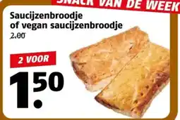 Poiesz Saucijzenbroodje of vegan saucijzenbroodje aanbieding