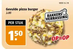 Poiesz Gevulde pizza burger aanbieding