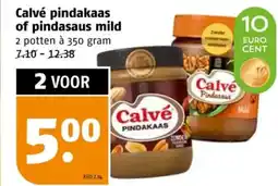 Poiesz Calvé pindakaas of pindasaus mild aanbieding