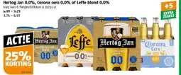 Poiesz Hertog Jan 0.0%, Corona cero 0.0% of Leffe blond 0.0% aanbieding