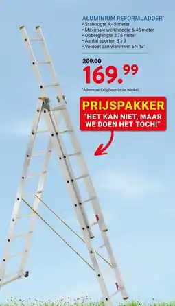 Kluswijs Aluminium reformladder aanbieding