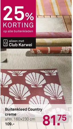 Karwei Buitenkleed Country creme aanbieding