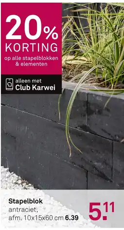 Karwei Stapelblok aanbieding