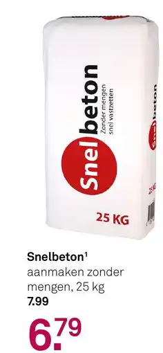 Karwei Snelbeton aanmaken zonder mengen, 25 kg aanbieding