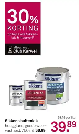 Karwei Sikkens buitenlak aanbieding