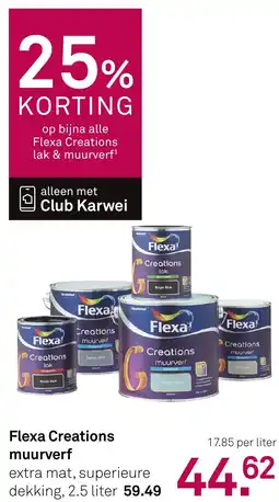 Karwei Flexa Creations muurverf aanbieding