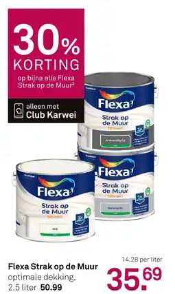Karwei Flexa Strak op de Muur aanbieding