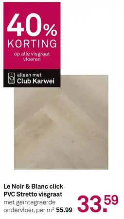 Karwei Le Noir & Blanc click PVC Stretto visgraat aanbieding