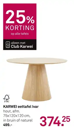 Karwei Karwei eettafel ivar aanbieding