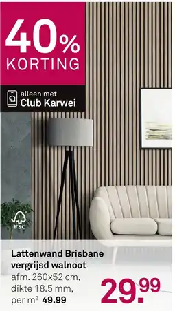 Karwei Lattenwand Brisbane vergrijsd walnoot aanbieding