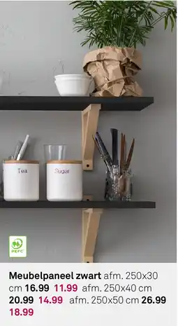 Karwei Meubelpaneel zwart aanbieding