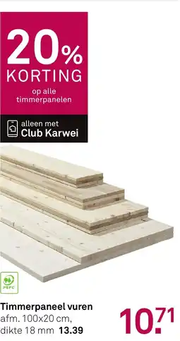 Karwei Timmerpaneel vuren aanbieding
