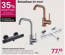 Karwei Atlantic keukenkraan Olivier aanbieding