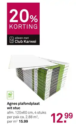 Karwei Agnes plafondplaat wit stuc aanbieding