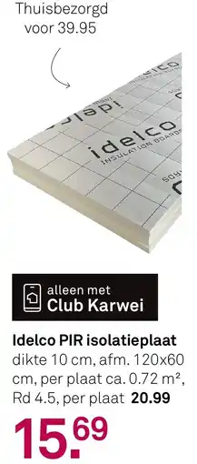 Karwei Idelco PIR isolatieplaat aanbieding