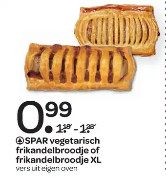 Spar Vegetarisch frikandelbroodje of frikandelbroodje XL aanbieding