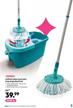 AllesZ Leifheit clean twist disc mop ergo dweil set aanbieding