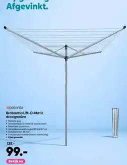 AllesZ Brabantia Lift-O-Matic droogmolen aanbieding