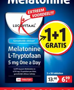 Lucovitaal Melatonine L-Tryptofaan 5 mg aanbieding