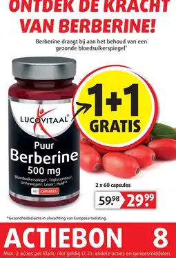 Lucovitaal Puur Berberine 500 mg aanbieding