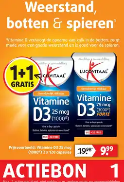 Lucovitaal Vitamine D3.25 mcg aanbieding