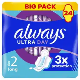 Etos Always Maandverband Ultra Day Long Wings Big Pack 24 stuks aanbieding