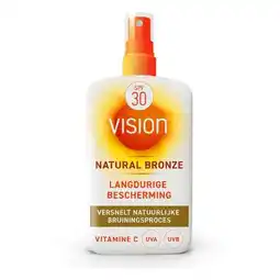 Etos Vision Natural Bronze Zonnebrand Spray SPF30 180ML aanbieding