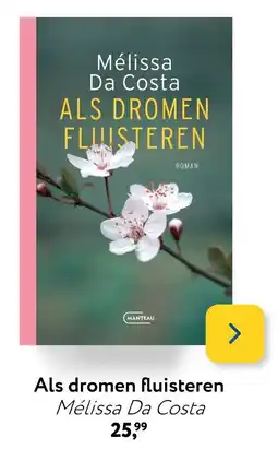 Primera Als dromen fluisteren Mélissa Da Costa aanbieding