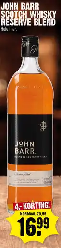 Super Dirck 3 John Barr Scotch Whisky Reserve Blend aanbieding