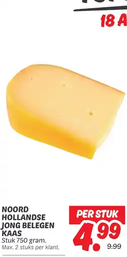 Dekamarkt Hollandse jong belegen kaas aanbieding